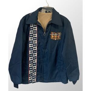 Vintage 1970s A.J. Foyt Enterprises Coyote Chevrolet Patched Racing Jacket MED